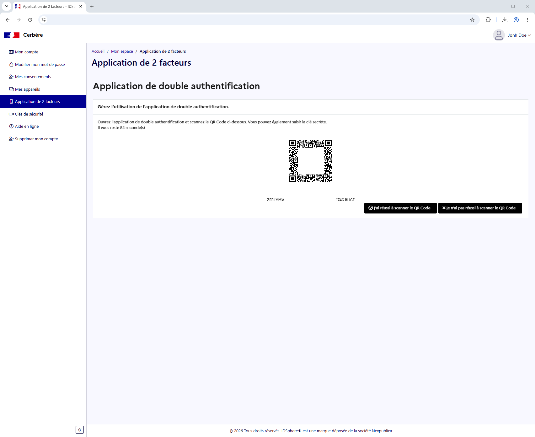 QR Code à scanner
